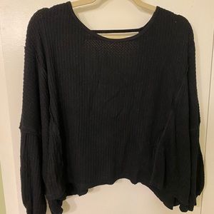 Free People open back long sleeve shirt